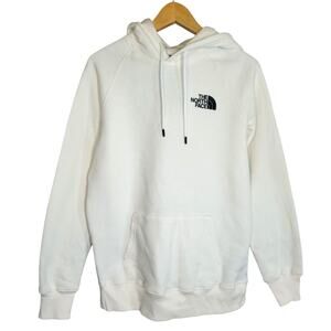NEW The North Face Women's Double Sided Graphic Hooded Sweatshirt Cream M NWT